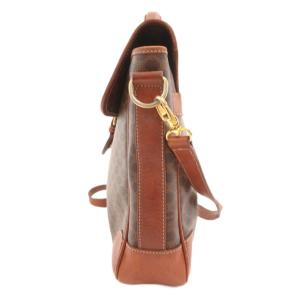 CELINE ショルダーバッグ マカダム柄 ブラウン
