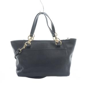 COACH F35030 ハンド ショルダーバッグ 2WAY レザー ロゴ 紺 ネイビー GY18 /MQ