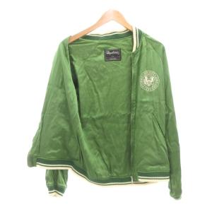 HYSTERIC GLAMOUR RAMONES ラモーンズ スカジャン ブルゾン ジャケット サテン スカル刺繍 F 緑 グリーン /UO
