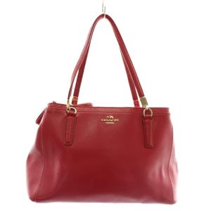ハンドバッグ ショルダー 2WAY レザー ロゴ ゴールド金具 赤 レッド F34673 /XZ GY18