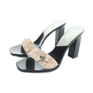 トロッター ミュール 36 ブラック ピンク