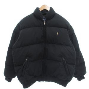ダウンジャケット ポニー刺繍 L ブラック
