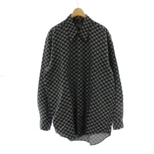 V2 カジュアルシャツ 40 黒 ブラック チェック柄 長袖 トップス /PP GY18