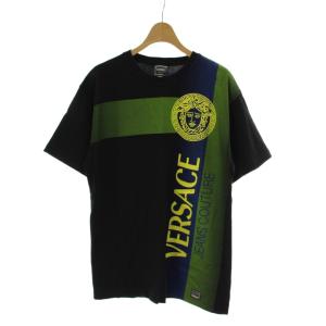 Tシャツ L 黒 ブラック 半袖 メデューサプリント ロゴ カットソー トップス /PP GY18