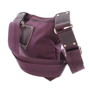 Longchamp ショルダーバッグ クロスボディ ロゴ レザー ナイロン 紫 パープル /FF GY18