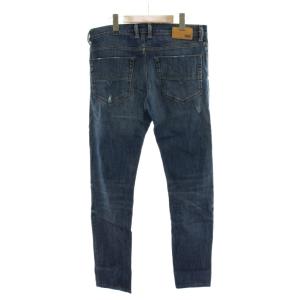 DIESEL テッパーエックス TEPPHAR-X デニム ジーンズ 30 青 ブルー ダメージ加工 ロゴタブ フルレングス