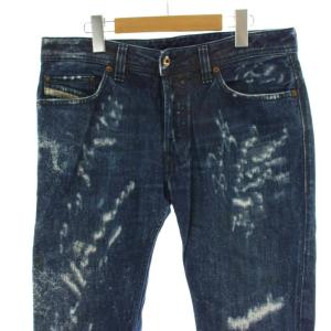 DIESEL サファード SAFADO デニム ジーンズ 30 青 ブルー ダメージ加工 フルレングス ボタンフライ