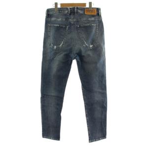 DIESEL ディーヴァイダーティー D-VIDER-T デニム ジーンズ 30 青 ブルー ダメージ加工 ロゴ 無地