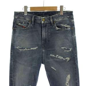 DIESEL ディーヴァイダーティー D-VIDER-T デニム ジーンズ 30 青 ブルー ダメージ加工 ロゴ 無地