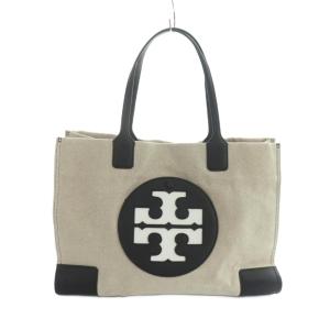 トートバッグ ハンド ロゴ キャンバス ベージュ 黒 ブラック GY11 /MQ
