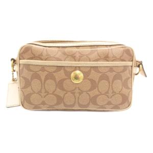COACH F11355 クラッチバッグ パーティバッグ シグネチャー 茶 ブラウン /JS GY18