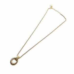 Christian Dior ネックレス アクセサリー ペンダント ロゴ ゴールド色 GY18 /MQ OH