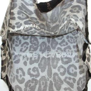 DOLCE&GABBANA トートバッグ エコバッグ キャンバス ヒョウ柄 レオパード ロゴ 茶色 ブラウン /XZ GY11