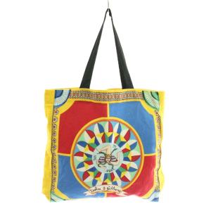 DOLCE&GABBANA トートバッグ エコバッグ キャンバス オープントップ 総柄 マルチカラー /XZ GY11