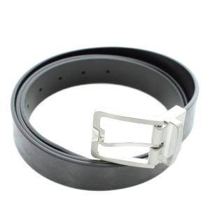 ベルト ハトメ レザー イーグル ロゴ 型押し 総柄 黒 ブラック /XZ GY11