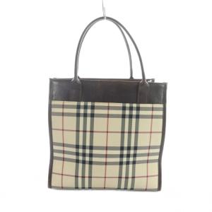 BURBERRY ハンドバッグ ノバチェック柄 ベージュ ブラウン