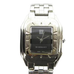 ジャンク品 腕時計 ウォッチ クォーツ 黒文字盤 シルバー色 GY18 /MQ