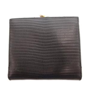 Salvatore Ferragamo ヴァラ VARA 二つ折り財布 ウォレット 小銭入れあり 型押しレザー 革 黒 ブラック /FF  GY