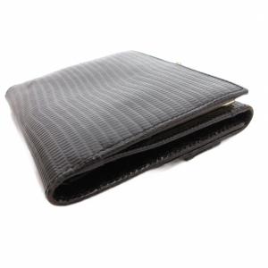 Salvatore Ferragamo ヴァラ VARA 二つ折り財布 ウォレット 小銭入れあり 型押しレザー 革 黒 ブラック /FF  GY