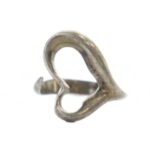 TIFFANY&Co. オープン ハートリング 指輪 アクセサリー ロゴ Silver925 9号 シルバー色 GY18 /MQ