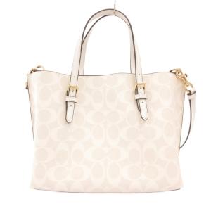 COACH C4250 シグネチャー ハンドバッグ ショルダー 2way 総柄 白 ホワイト /JS GY18