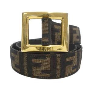 ベルト ズッカ柄 ゴールドバックル ブラック ベージュ系 /UO GY18