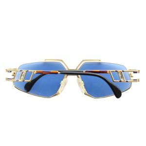 cazal メタルフレーム 角型サングラス ブラウンレンズ 眼鏡 サングラス 度入り メタルフレーム カラーレンズ 八角形
