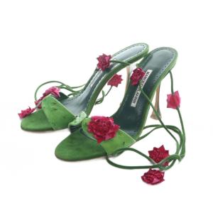 サンダル ミュール 36 グリーン