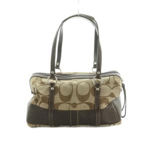COACH ハンドバッグ モノグラム柄 ベージュ 茶 F13551 /MI GY18