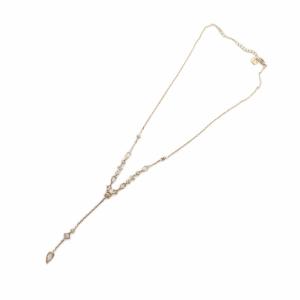 SWAROVSKI ATTRACT ネックレス アクセサリー ペンダント Y字型 ラインストーン クリスタル ゴールド色 GY18