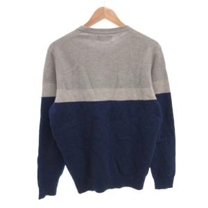 POLO RALPH LAUREN ニット セーター ポニー刺繍 ロゴ 長袖 S 青 ブルー グレー /FF  GY18