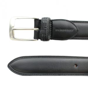 BURBERRY LONDON ベルト ハトメ レザー ロゴ 黒 ブラック /XZ GY11