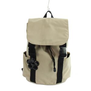 リュックサック バックパック デイバッグ キャンバス ロゴ ベージュ GY18 /MQ
