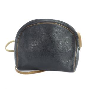 Christian Dior ショルダーバッグ 斜めがけ レザー CDロゴ 紺 ネイビー GY11 /MQ OH