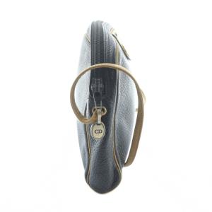 Christian Dior ショルダーバッグ 斜めがけ レザー CDロゴ 紺 ネイビー GY11 /MQ OH