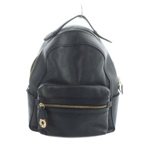 35608 リュックサック デイバッグ バックパック レザー ロゴ 黒 ブラック GY11 /MQ