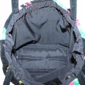 FEILER ハンドバッグ トート シュニール織 花柄 総柄 ロゴ 黒 ブラック /XZ GY18