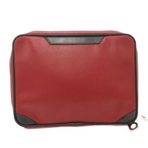 CASTELBAJAC クラッチバッグ セカンド レザー ロゴ 赤 レッド /FF GY18
