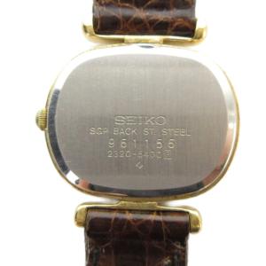 SEIKO 2320-5400 腕時計 ウォッチ クォーツ レザーベルト ゴールド色 GY18 /MQ