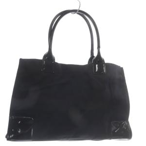 TORY BURCH エラ トートバッグ ダブルT ナイロン エナメルレザー ブラック /YO25 GY17