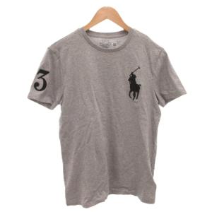 Tシャツ カットソー ビッグポニー刺繍 半袖 S グレー /FF GY18