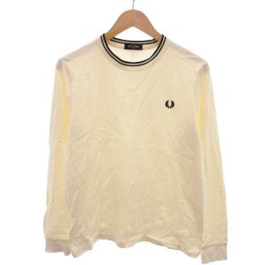 ツインティップTシャツ ロンT カットソー 長袖 ロゴ M アイボリー 黒 ブラック/YJ GY18