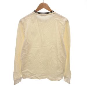 FRED PERRY ツインティップTシャツ ロンT カットソー 長袖 ロゴ M アイボリー 黒 ブラック/YJ GY18