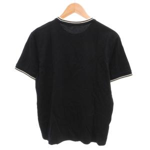 FRED PERRY 美品 ツインティップ Tシャツ カットソー 半袖 ロゴ M 黒 ブラック 白 ホワイト /YJ GY18