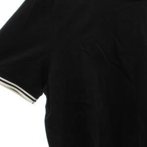 FRED PERRY 美品 ツインティップ Tシャツ カットソー 半袖 ロゴ M 黒 ブラック 白 ホワイト /YJ GY18