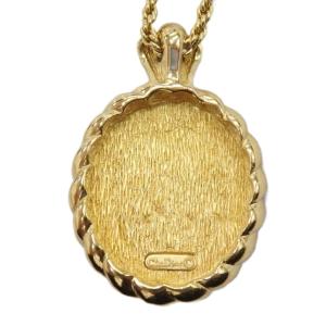 Christian Dior ネックレス アクセサリー ペンダント フェイクパール ロゴ 刻印 ゴールド色 GY17 /MQ OH