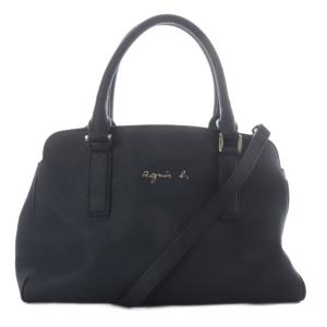 ハンドバッグ ショルダーバッグ 2way レザー ネイビー /YO24 GY17