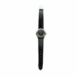 GIVENCHY PEG.94522798 腕時計 ウォッチ クォーツ ローマン 黒文字盤 レザーベルト シルバー色 GY18