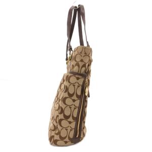 COACH F19388 トートバッグ シグネチャー キャンバス レザー 茶 ブラウン ベージュ /JS GY11