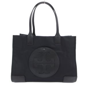 エラ トートバッグ ダブルＴロゴ ナイロン 黒 ブラック /JS GY11
